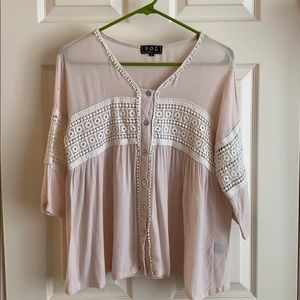 Dusty pink lace blouse